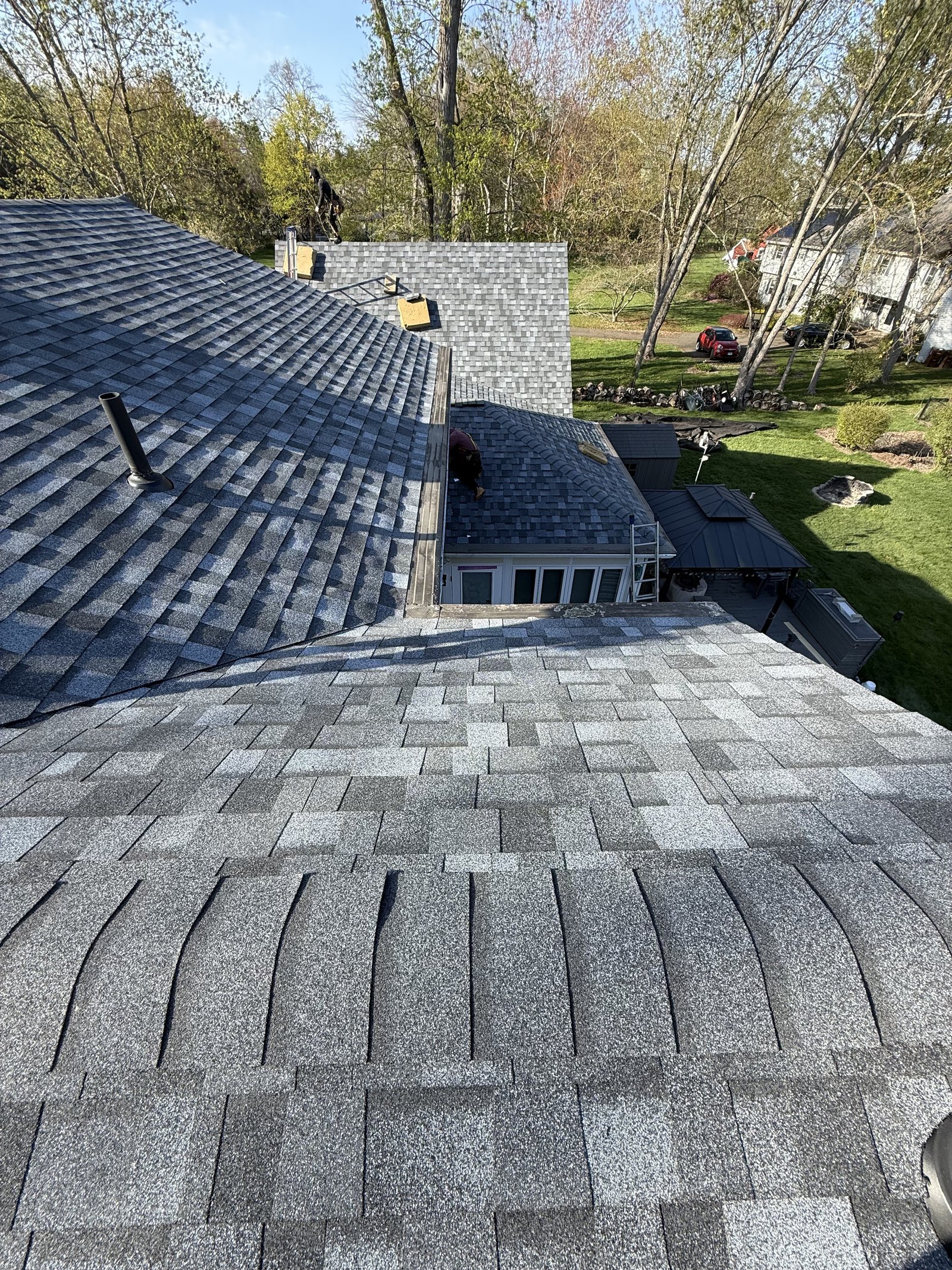 Finished roof replacement, ridge vent detail