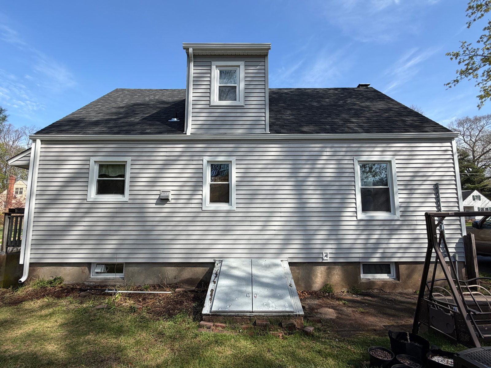 Completed vinyl siding installation