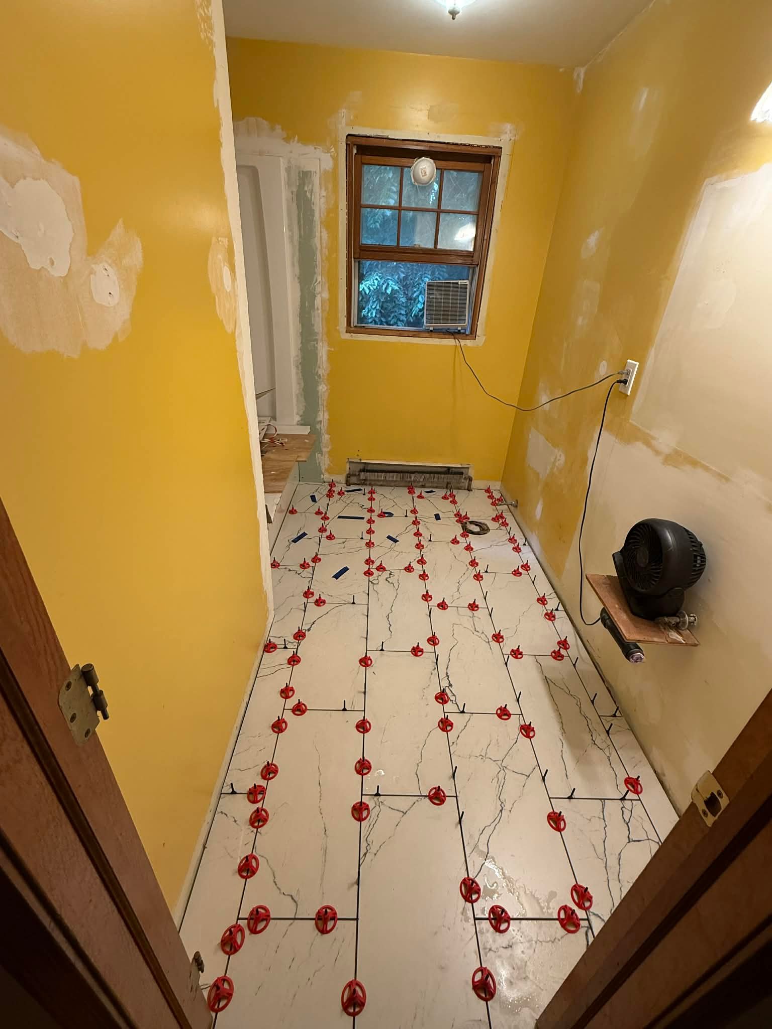 Tile flooring installation project